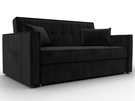 Диван прямой Лига-104 (140), Велюр, SEVEN 35 черный