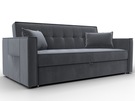 Диван прямой Лига-104 (160), Велюр, SEVEN 17 серый