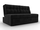 Диван прямой Лига-107 (140), Велюр, SEVEN 35 черный