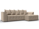 Диван угловой Лига-113 угол правый, Велюр, SEVEN 729 бежевый