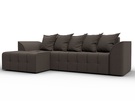 Диван угловой Лига-113 угол левый, Рогожка, Амур 05 коричневый