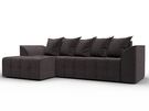Диван угловой Лига-113 угол левый, Велюр, SEVEN 727 коричневый