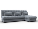 Диван угловой Лига-116 НПБ угол правый, Велюр, TOWER 10 серый