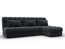 Диван угловой Лига-116 НПБ угол правый, Велюр, TOWER 11 темно-серый