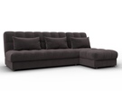 Диван угловой Лига-116 НПБ угол правый, Велюр, SEVEN 727 коричневый