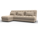 Диван угловой Лига-116 НПБ угол левый, Велюр, SEVEN 729 бежевый