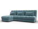 Диван угловой Лига-116 НПБ угол левый, Велюр, SEVEN 113 бирюзовый
