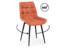 Стул на металлокаркасе, Челси 360 К терракотовый (zd 432) / черный np