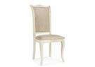 Стул деревянный, Керия ткань К09/К10 (линур комби блеклый) / слоновая кость