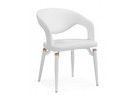 Стул на металлокаркасе, Palma white / white and gold