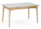 Керамический стол, Halmar 140(180)x80 белый спеченный камень / светлое дерево