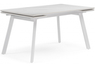 Керамический стол, Норман 140 (200) х 80 белый мрамор alpin white / snow white / белый