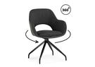 Стул на металлокаркасе, Memfis graphite / black