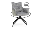 Стул на металлокаркасе, Kaser 360 крутящийся grey / black