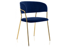 Стул на металлокаркасе, Kamelia 1 dark blue / gold
