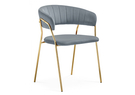 Стул на металлокаркасе, Kamelia 1 gray / gold