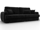 Диван прямой Лига-057 НПБ, Велюр, SEVEN 35 черный