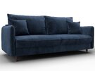 Диван прямой Лига-064 НПБ, Велюр, TOWER 13 синий