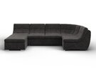 Диван П-образный модульный Холидей, Велюр, LAIM 10 темно-коричневый