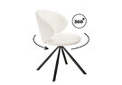 Стул на металлокаркасе, Solomon крутящийся white / black