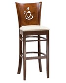 Стул барный DOBRIN JERRY BAR, шоколад, кремовый