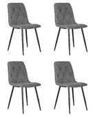Набор 4 шт Стул обеденный DOBRIN CHILLY ROMBO, Серый Simple 33, основание черное