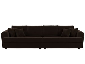 Диван прямой Милтон, Микровельвет, Коричневый