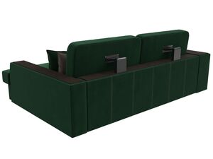 Диван угловой Брюссель правый угол, Велюр, Seven 626 зеленый;Seven 727 коричневый