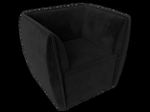 Кресло Бергамо, Велюр, SEVEN 35 черный
