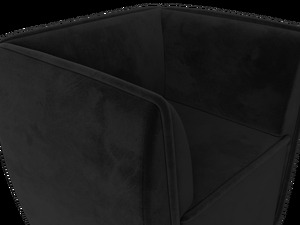 Кресло Бергамо, Велюр, SEVEN 35 черный