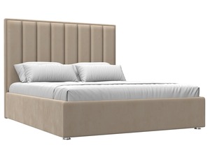 Кровать интерьерная Афродита 160, Велюр, SEVEN 729 бежевый