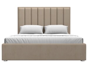 Кровать интерьерная Афродита 160, Велюр, SEVEN 729 бежевый