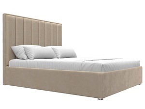 Кровать интерьерная Афродита 160, Велюр, SEVEN 729 бежевый