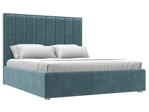Кровать интерьерная Афродита 160, Велюр, SEVEN 113 бирюзовый