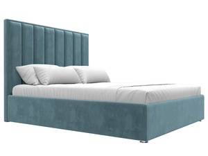 Кровать интерьерная Афродита 160, Велюр, SEVEN 113 бирюзовый