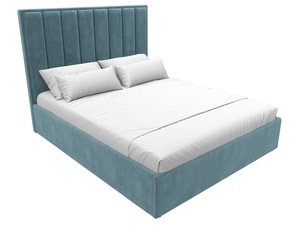 Кровать интерьерная Афродита 160, Велюр, SEVEN 113 бирюзовый