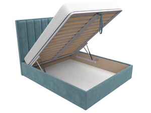 Кровать интерьерная Афродита 160, Велюр, SEVEN 113 бирюзовый