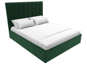 Кровать интерьерная Афродита 160, Велюр, SEVEN 626 зеленый