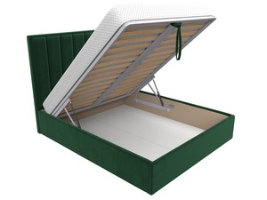 Кровать интерьерная Афродита 160, Велюр, SEVEN 626 зеленый