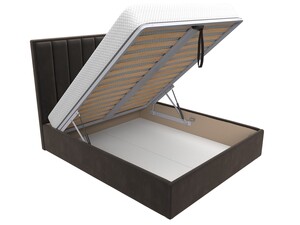 Кровать интерьерная Афродита 160, Велюр, SEVEN 727 коричневый