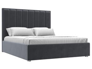 Кровать интерьерная Афродита 160, Велюр, SEVEN 17 серый