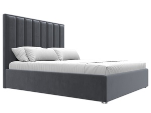 Кровать интерьерная Афродита 160, Велюр, SEVEN 17 серый