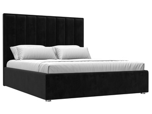 Кровать интерьерная Афродита 160, Велюр, SEVEN 35 черный