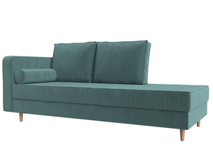 Кушетка Прайм левая, Велюр, SEVEN 113 бирюзовый