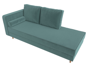 Кушетка Прайм левая, Велюр, SEVEN 113 бирюзовый