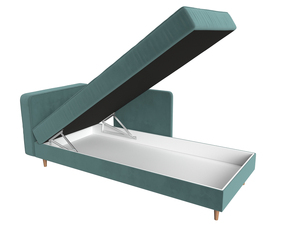 Кушетка Прайм левая, Велюр, SEVEN 113 бирюзовый