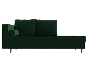 Кушетка Прайм левая, Велюр, SEVEN 626 зеленый