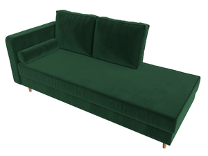 Кушетка Прайм левая, Велюр, SEVEN 626 зеленый