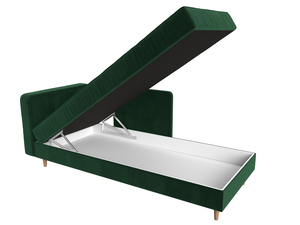 Кушетка Прайм левая, Велюр, SEVEN 626 зеленый