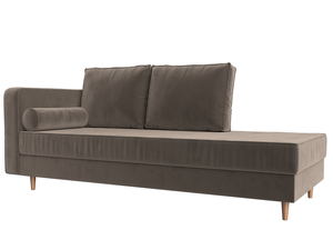 Кушетка Прайм левая, Велюр, SEVEN 727 коричневый